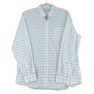 Southern Proper Mens XL Tailored Fit Long Sleeve Button Down Shirt White Gingham